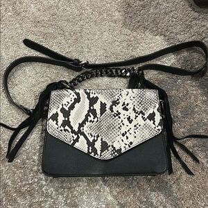 Black and White Snake Print Women's Bag​